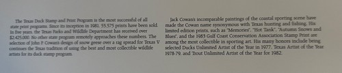 LTD 1985 Texas Waterfowl Stamp Print by John P. Cowan Signed & Numbered - Picture 7 of 7