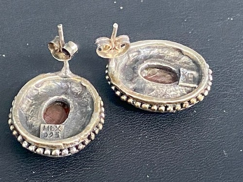925 STERLING SILVER AND AMBER EARRINGS - Picture 5 of 7