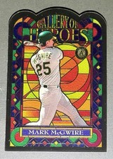 1997 Topps Gallery of Heroes Mark McGwire #GH6 Stained Glass Die Cut