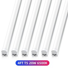 T5 4ft 6-60pcs 20w Led Utility Light Fixture Led Linkable Shop Lights 6500k Cool