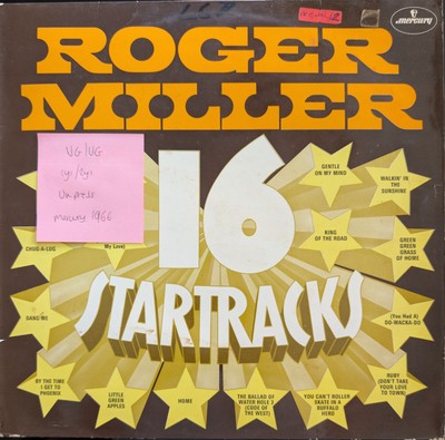 Roger Miller 16 Startracks Vinyl Record VG/VG 6338059 1966