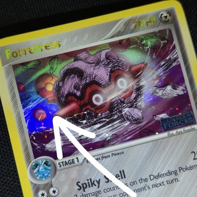 INVERTED ERROR Forretress 6/115 EX Unseen Forces Reverse Holo Rare Pokémon Card