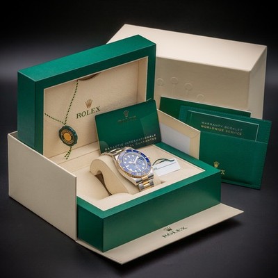 Rolex Submariner Date Two-Tone “Bluesy” 18K Yellow Gold Steel