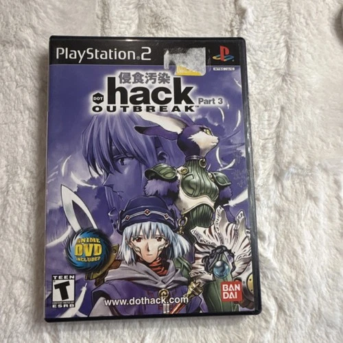 Bandai .Hack/Outbreak Part 3 PS2 NTSC-U/C T 2003 RPG Manual Anime DVD