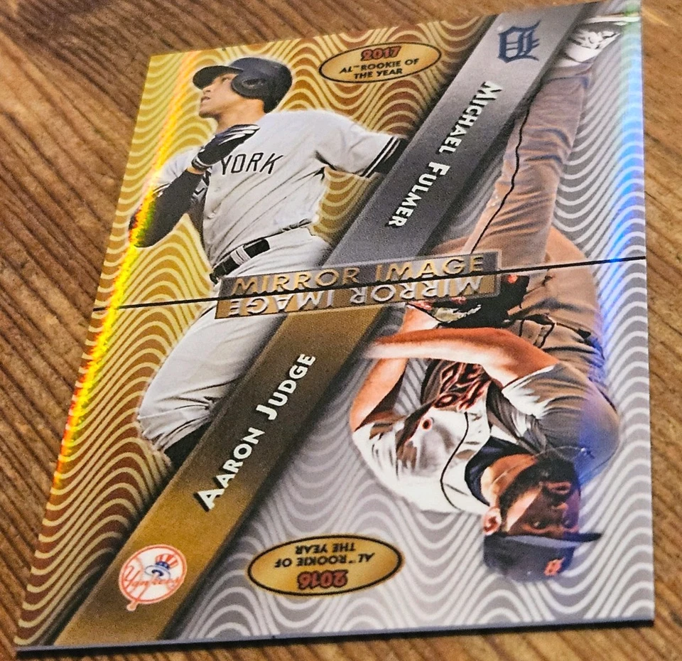Tarjeta de error de imagen de espejo refractor TBT 2017 Topps A. Judge/M. Fulmer (flumer back) Foto 2 de 4