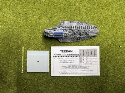 Spartan Games FIRESTORM ARMADA TERRAN ALLIANCE TEMPLAR HEAVY CRUISER Painted