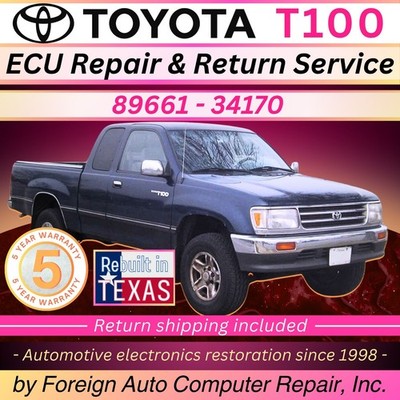 89661-34170 T100 Toyota ECU Repair Service | Quality Service | 5 year warranty