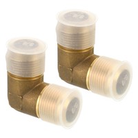 "3/4\" X 3/4\" Messing Rohrleitung Fitting 2 Pack Fackel 90 Grad Winkel Rohr Fittin"