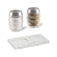 Cole & Mason Mini Salz-/Pfefferstreuer 7 Cm Glas 3-Tlg. Streuer Mit Acryltablett