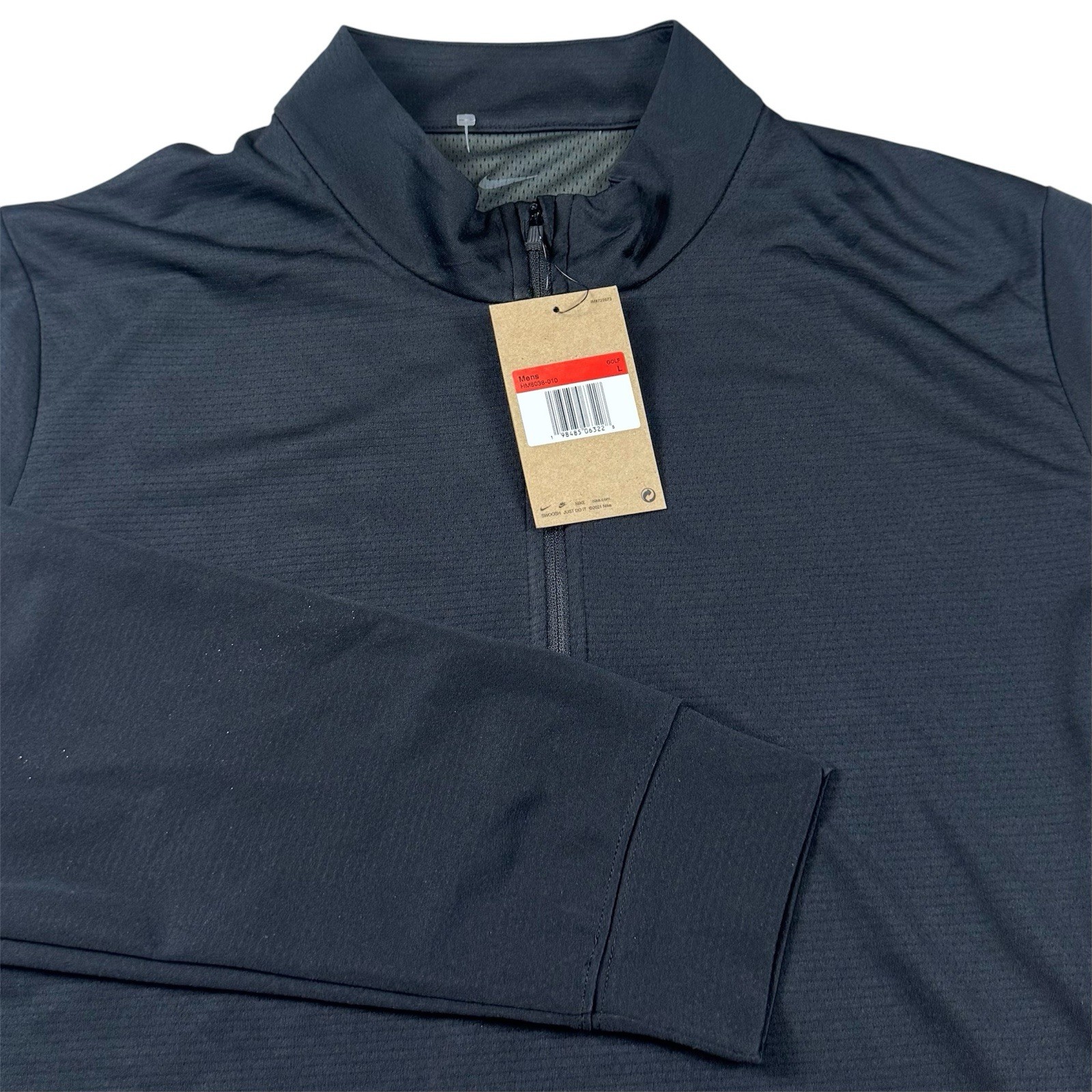 Dri Fit Quarter Zip Performance Pullover Black Sport Men&rsquo;s Large Nwt