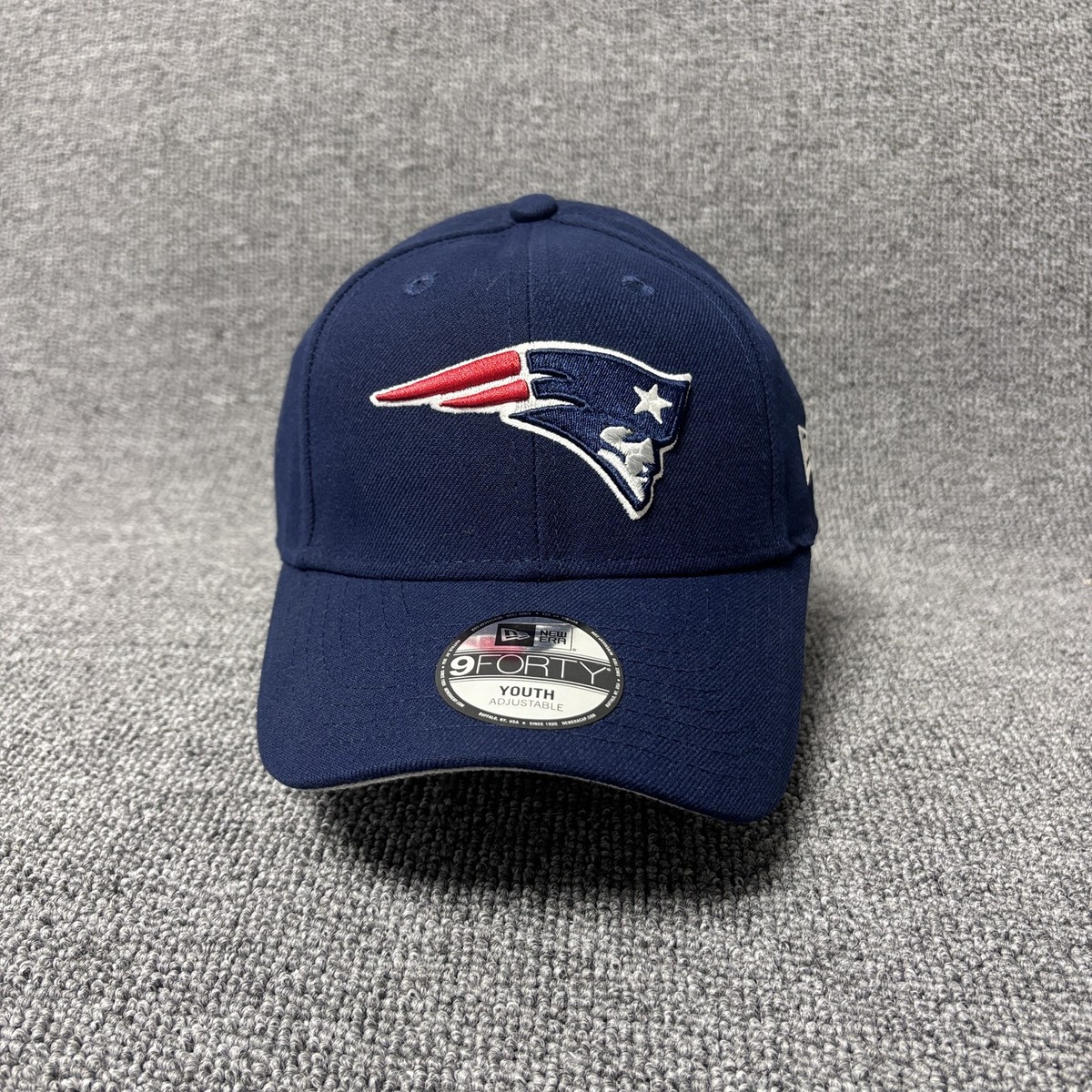 New England Patriots New Era 9FORTY Youth Adjustable Hat Navy Blue NFL Cap