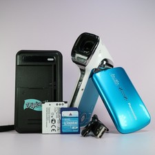 Panasonic HX-WA10 16.0MP Underwater Digital Video Recorder Blue Tested Full Set