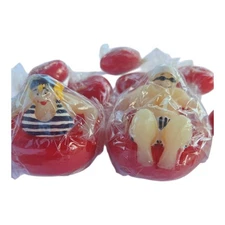 Bathing Swimsuit Retired Beach Senior Couple And Hearts Floating Candles