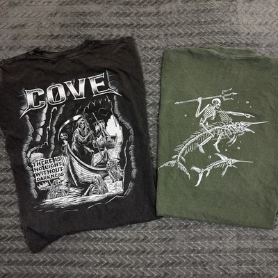 Cove Surf Co Shirt Men 2XL USA Cotton Graphic Reaper Fishing Swordfish