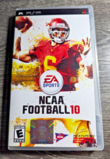 NCAA Football 10 (Sony PSP, 2009) Complete W/ Manual CIB TESTED