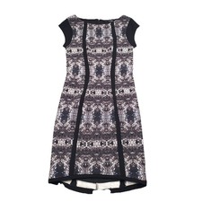 Guess Women’s Dress Sz 2 Black Gray Bodycon Short Cap Sleeve Stretch Whimsygoth