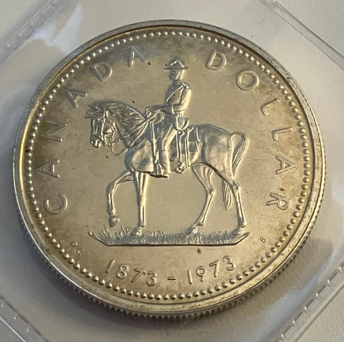 1973 Canada One Dollar RCMP Coin-  1$ - Proof Canada Silver Coin  0.375ASW