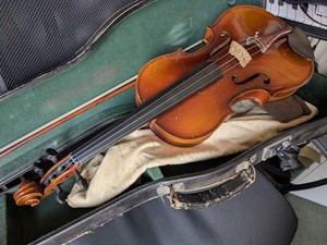 Vintage 1962 Dated Hungarian Szeged Violin Outfit, 4/4 Size, Freshly Setup