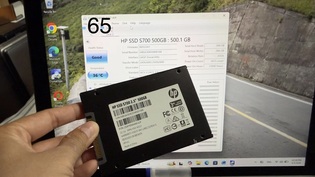 HP S700 2.5 500GB Solid State Drive, Zwart