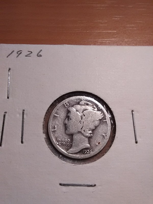1926 Mercury Dime and a 1945-S Silver Nickel. Below Melt Value