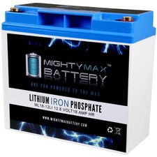 Mighty Max 12V 18AH Lithium Battery Replaces Zappy Classic electric scooter