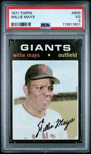 1971 Topps - Willie Mays #600 PSA 3