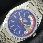 VINTAGE REFURBISHED SEIKO 5 AUTOMATIC 6309A JAPAN MENS BLUE DIAL WATCH a440717-a