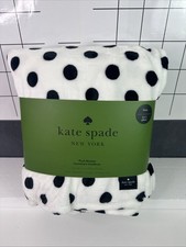 Kate Spade New York Plush Blanket White Black...