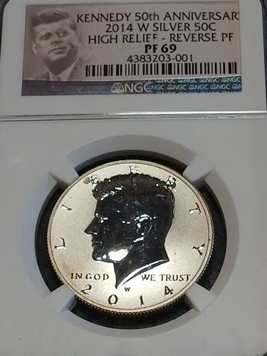 2014 W Kennedy 50th Anniversary  High Relief NGC Reverse Proof PF69