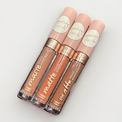 essence 3 x MATTE LIQUID EYESHADOW Set waterproof powdery finish vegan 3 x 3 ml