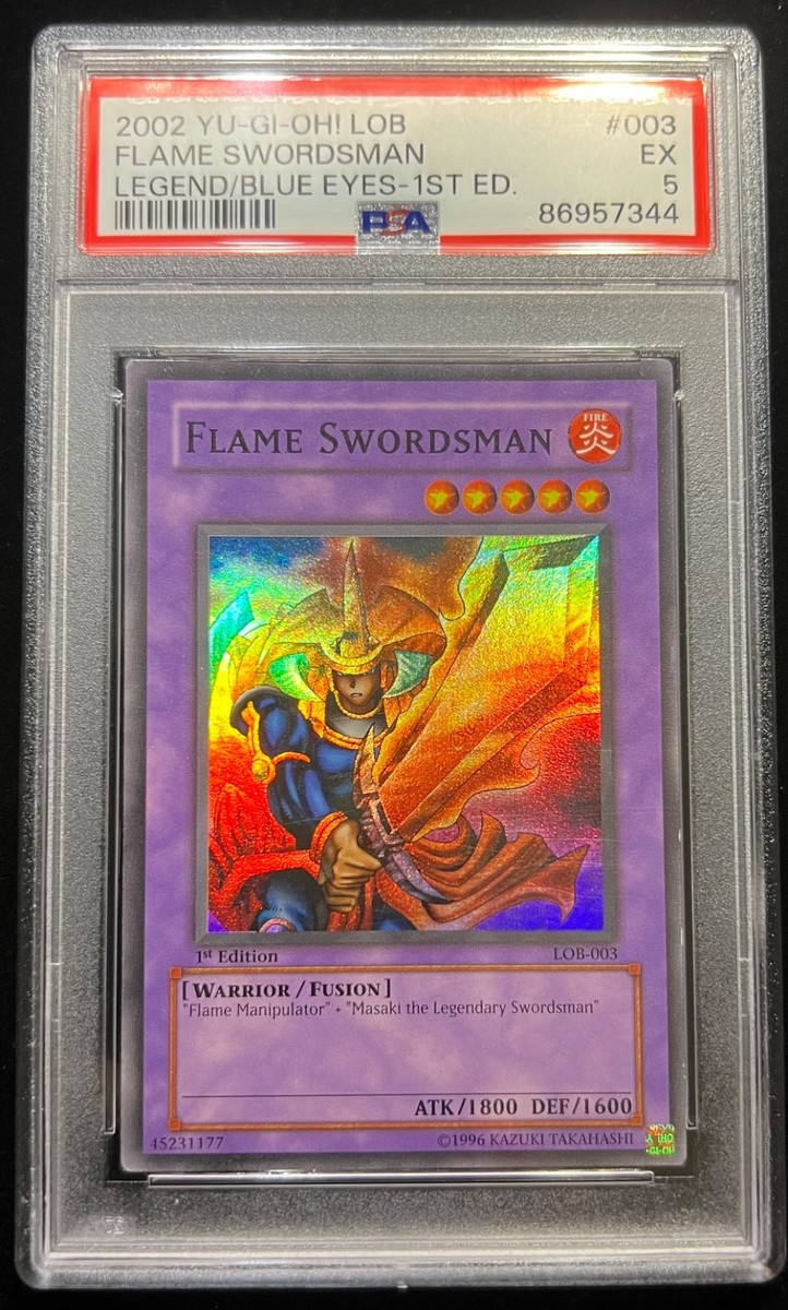 遊戯王 LOB 1st Flame Swordsman 旧アジア PSA 10 Flame Swordsman LOB-003 The Legend of Blue Eyes White Dragon 1st