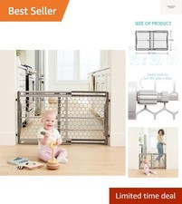 Easy Fit Plastic Adjustable Extra Wide Baby Gate, 1 Count Pack of 1