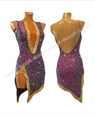 jz Handmade Women Samba Ballroom Swing Salsa Rumba Latin Dance Dress RHYTHM