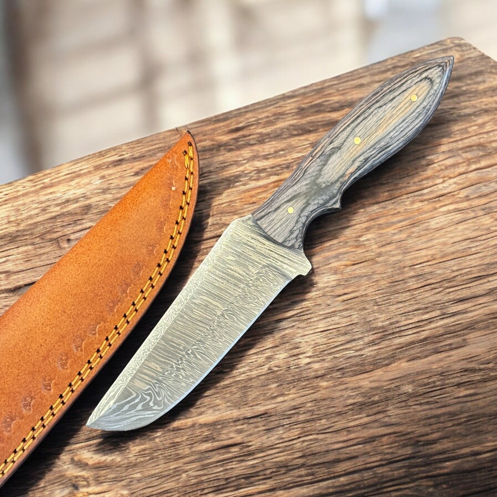 10" Raindrop Damascus Steel Hunting knife for Camping B 289......