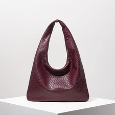 Sac Femme Bandoulière Tressé Vintage Grande Capacité Demi Lune Luxe
