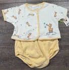 Baby Boy Clothes New Vintage Carter's 0-3 Month Yellow Giraffe Emu Outfit -Stain