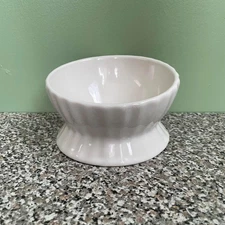 Ceramic Raised Cat Bowl White Elevated Cat Food Bowl for Indoor Cats Anti Vomit