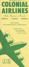Colonial Airlines timetable 1954/07/11