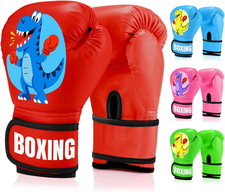 Kinder boxhandschuhe pu-leder f&uuml;r training und sparring, dinosaurier design