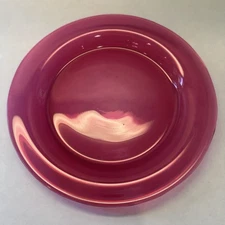 4 Cranberry Glass 8 1/8" Plates - Transparent  Possibly Duralex from the 1960's