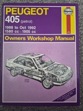 �Peugeot 405 petrol 1580/1905cc 1988-1992�Haynes Owners Workshop Manual
