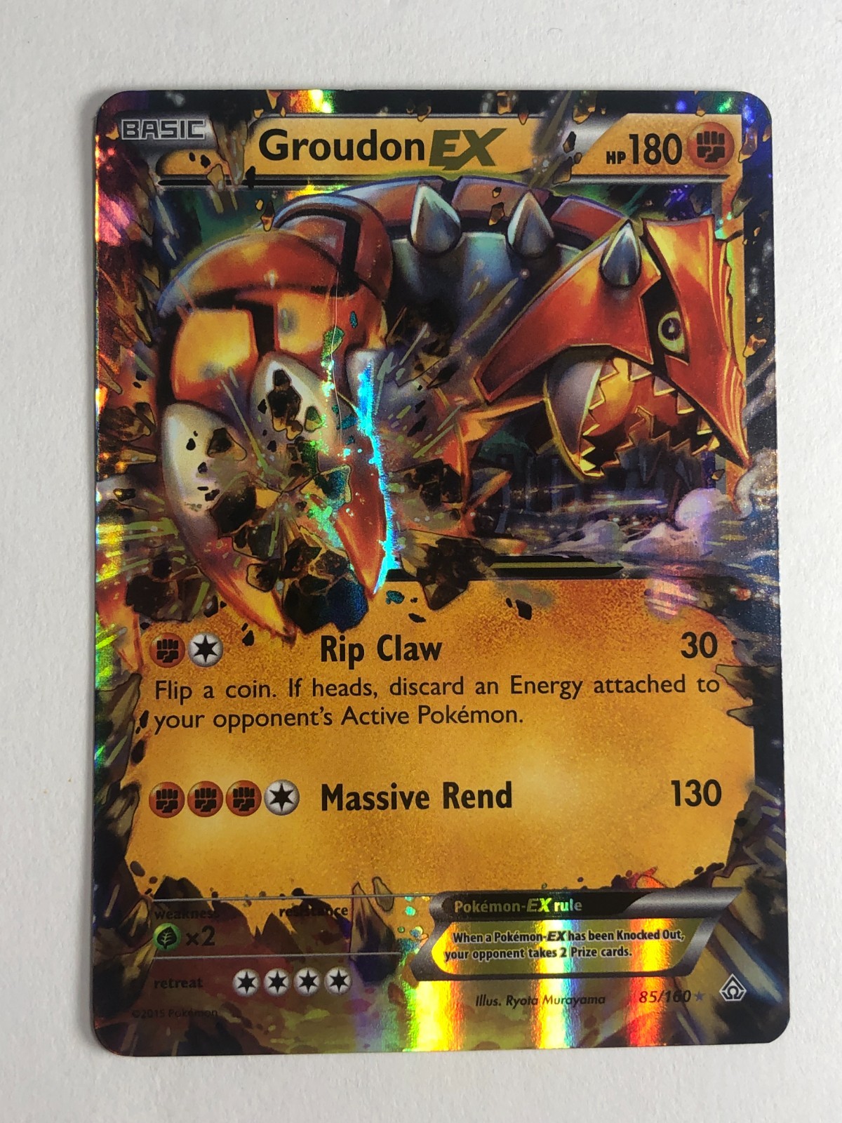 Pokemon TCG Primal Clash Groudon EX 85/160 Near Mint