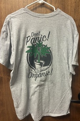 Gildan Star Buds - Don't Panic It's Organic 4/20 Graphic T-Shirt Men's XL Gray