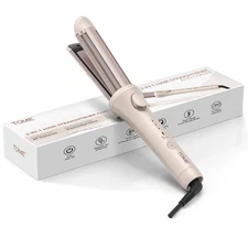 Hair Straightener And Curler 2 In 1.1 Inch Ceramic Ionic Flat Iron Curling Iron