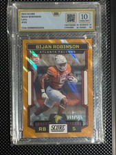 Panini 2023 Score Bijan Robinson #315 Lava Rookie CGA 10 Atlanta Falcons #/999
