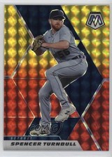 2021 Panini Mosaic Choice Fusion Red & Yellow Prizm 27/64 Spencer Turnbull n1u