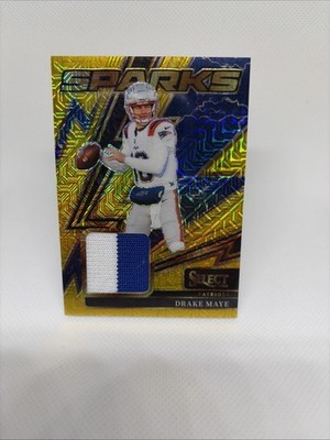 2025 Panini Select - Sparks Drake Maye Gold Mojo Prizm /10 #SPK-DME (MEM) SSP