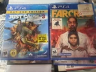 LOT OF 2: Just Cause 3 + FAR CRY 6 /PlayStation 4/ CASES & ARTWORK IN FAIR SHAPE
