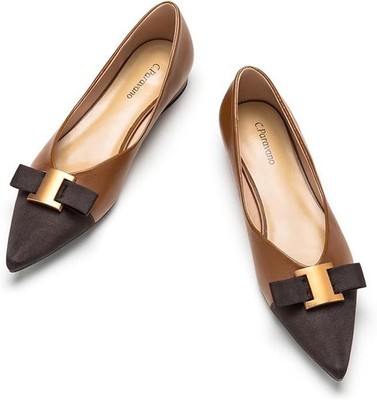 NWT C.Paravano Women s Flats I Flat for Women Leather I Pointed Toe Flats Sz 7.5