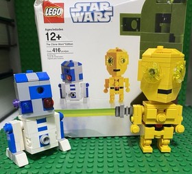 LEGO 2010 R2-D2 C-3PO CUBE DUDE STAR WARS Figures SDCC Comic Con Limited Edition